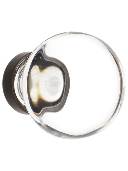 Medium Bristol Crystal Cabinet Knob With Solid Brass Base